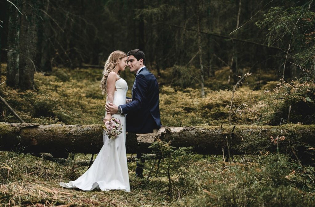 Sesja ślubna w lesie